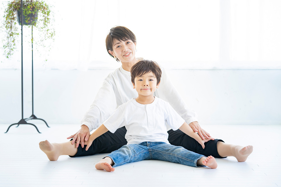 親子でヨガ