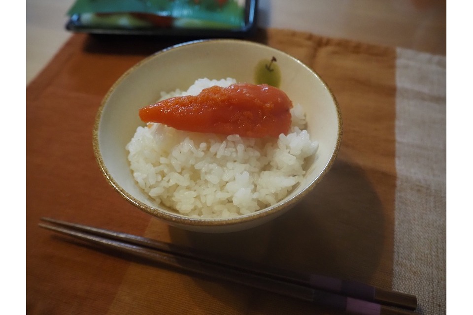 ご飯に載せた明太子