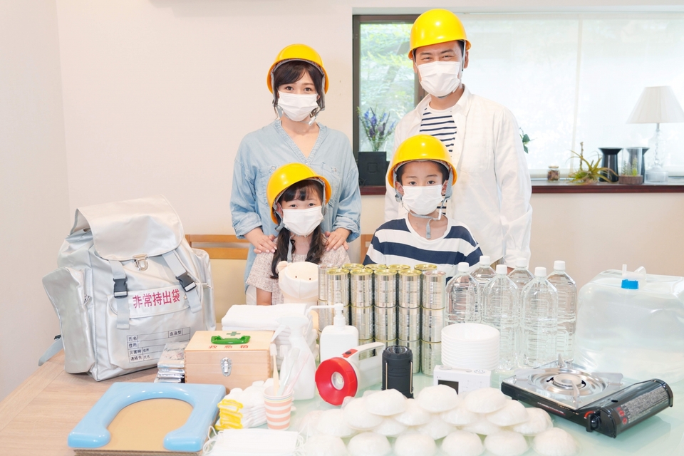 家族で防災訓練