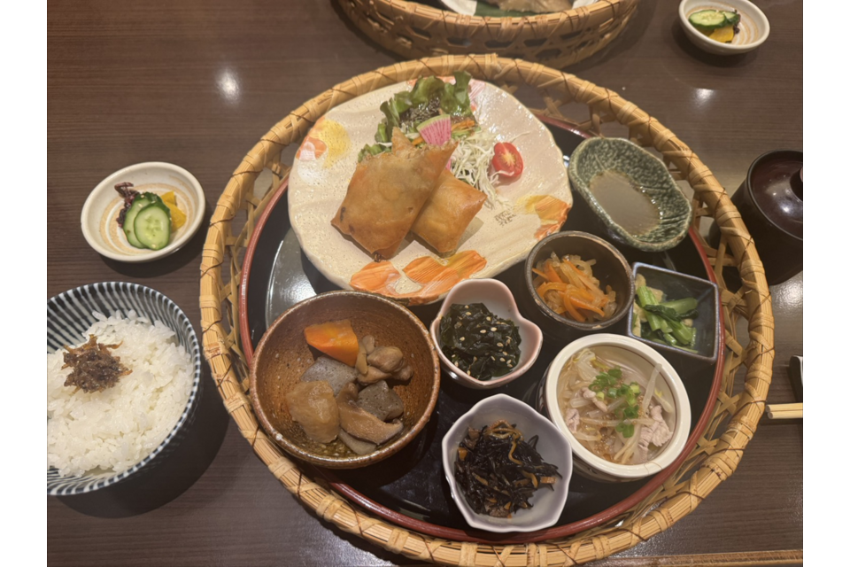 西京焼きと春巻き