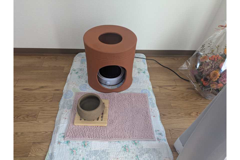 黄土で作られた椅子